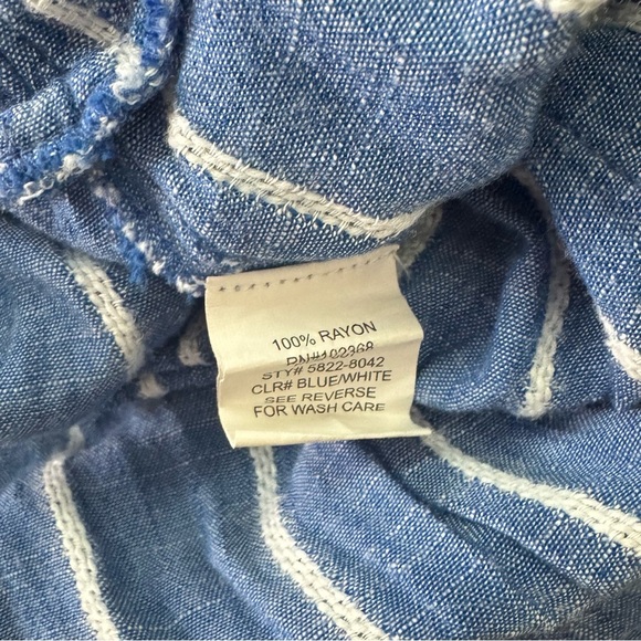 Blue Island Denim Striped Jumpsuit - Picture 6 of 6